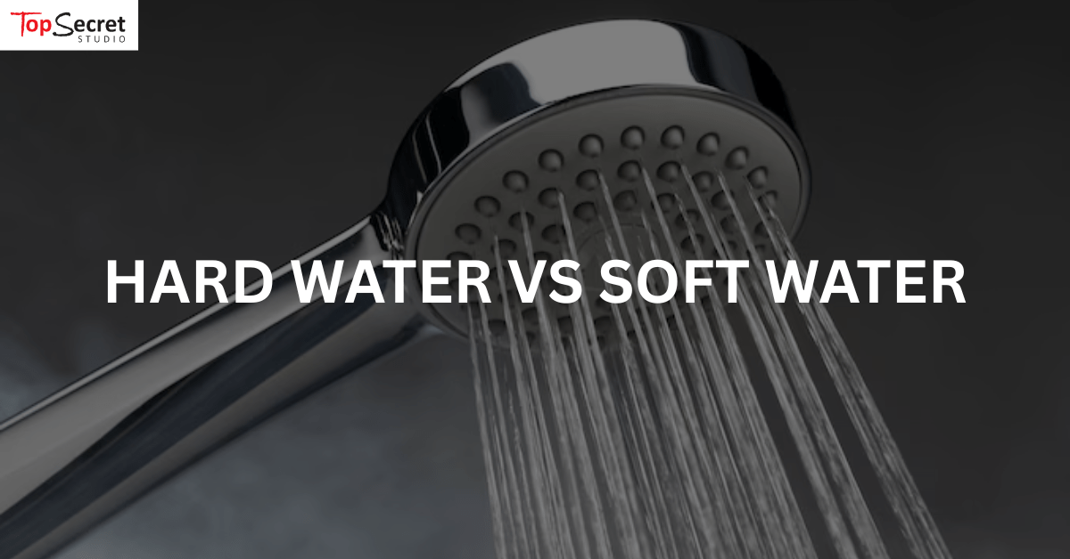 Hard water coming out of the showerhead