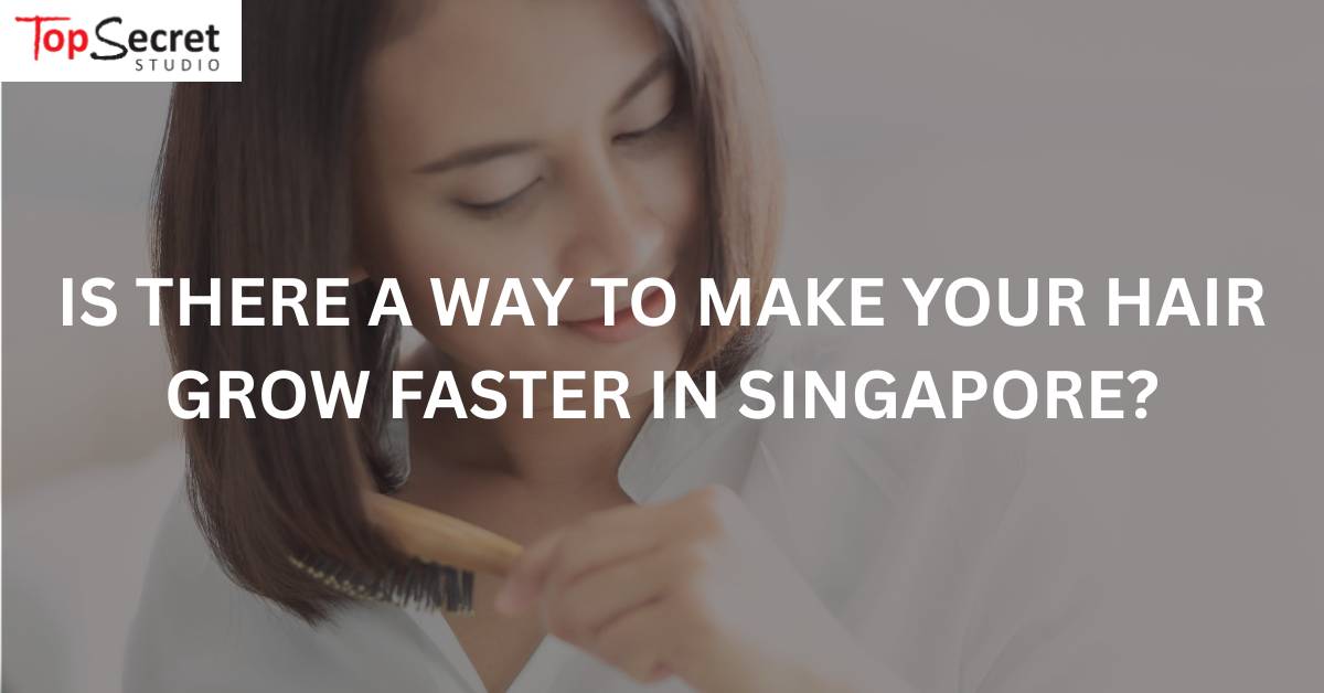 singaporean woman combing her hair for growth