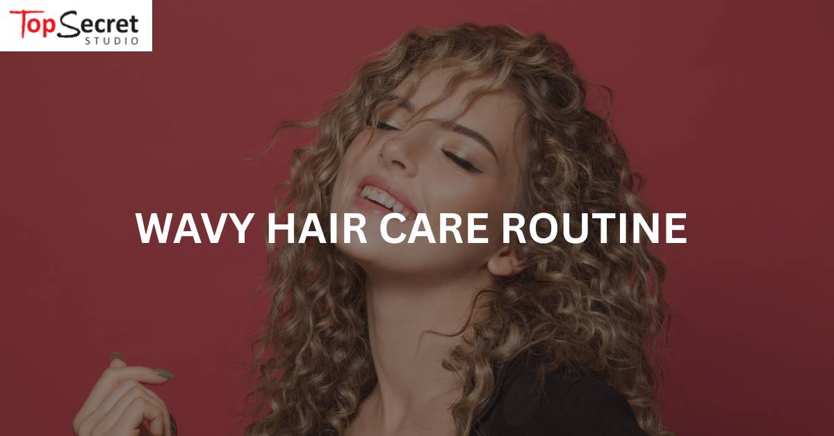 woman with wavy hair smiling