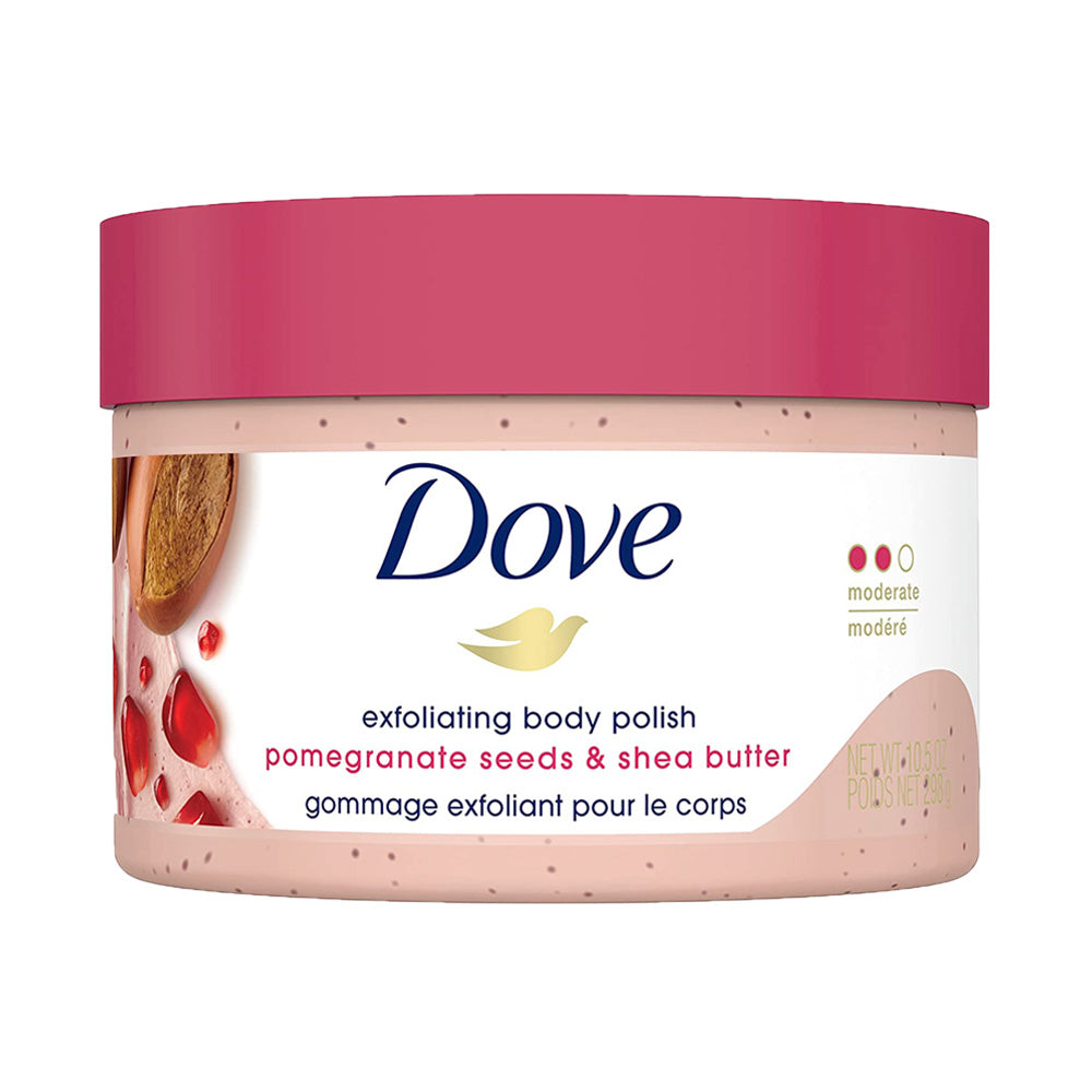 Body Scrub Exfoliating Body Polish Crushed Pomegranate Seeds & Shea Butter