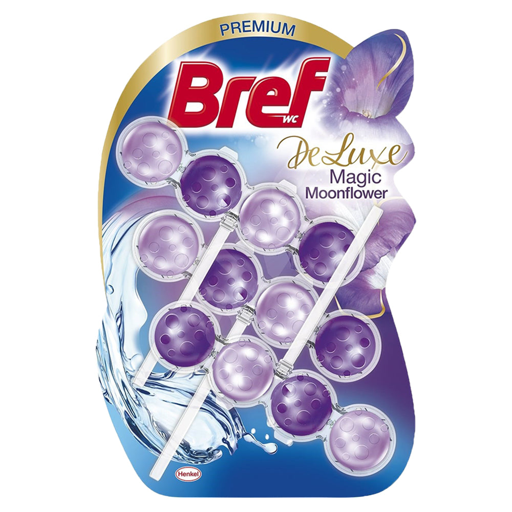 Bref | Deluxe 3x50g Toilet Bowl Cleaning Ball (Magic Moonflower)