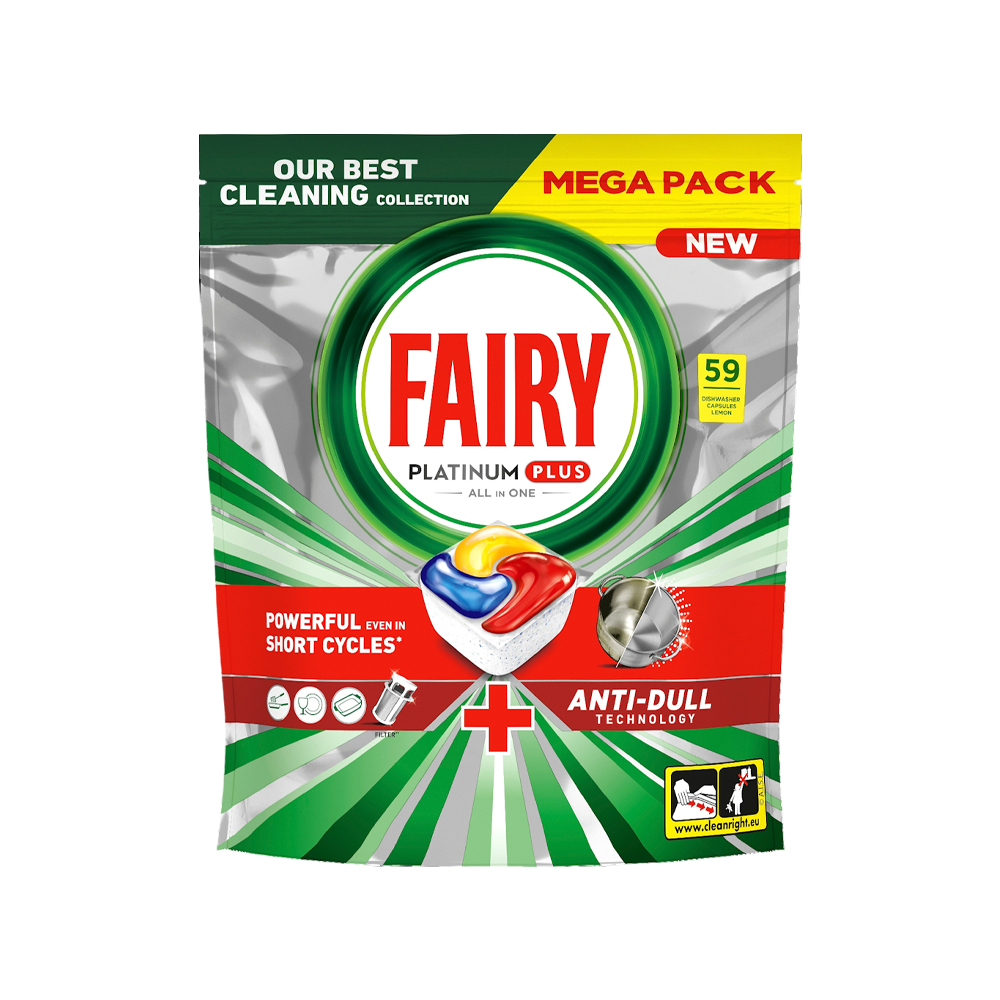 Platinum Plus All in One Dishwasher Capsules (Lemon)