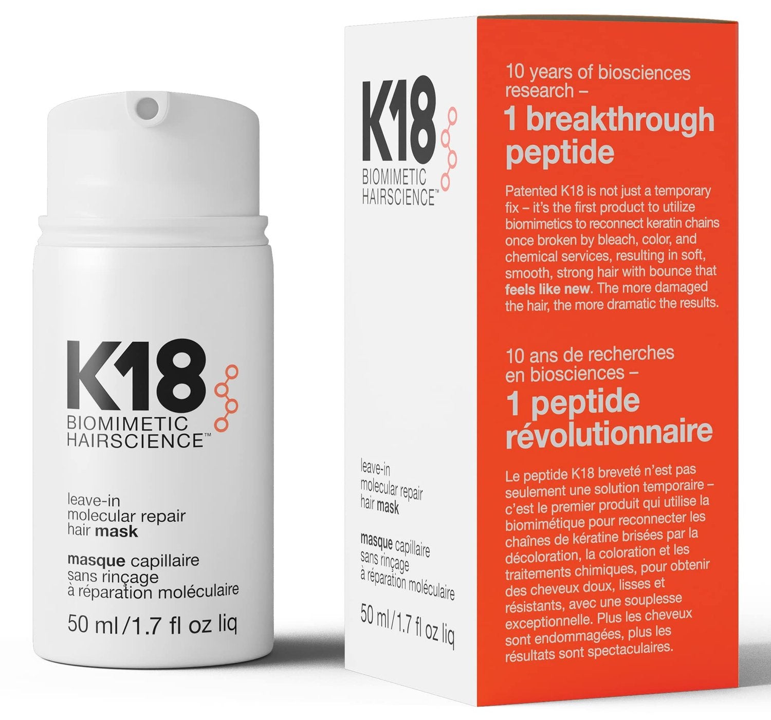 K18 | Leave-In Molecular Repair Hair Mask 50ml