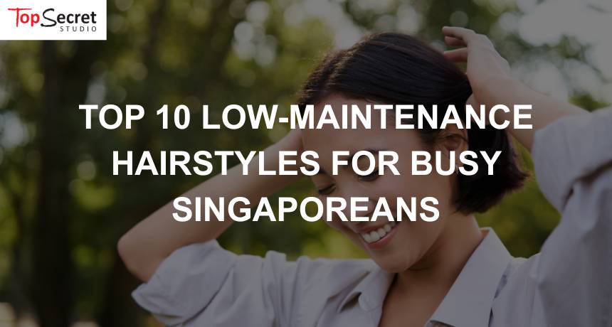 singapore woman tying her low maintenance hair