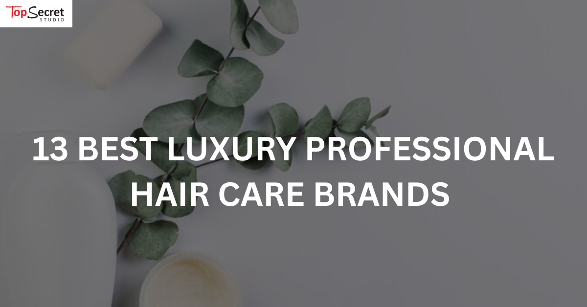 Luxury and premium hair care product lying next to a potted plant.