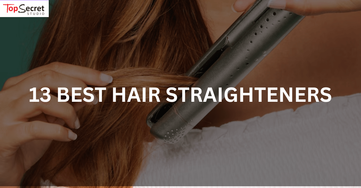 Singaporean woman using hair straightener to even out her hair