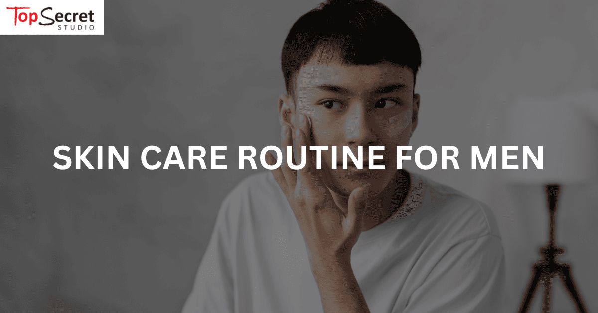 a young man doing a skin care routine for men