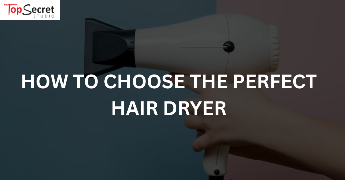 hair dryer in front of a blue and pink wall