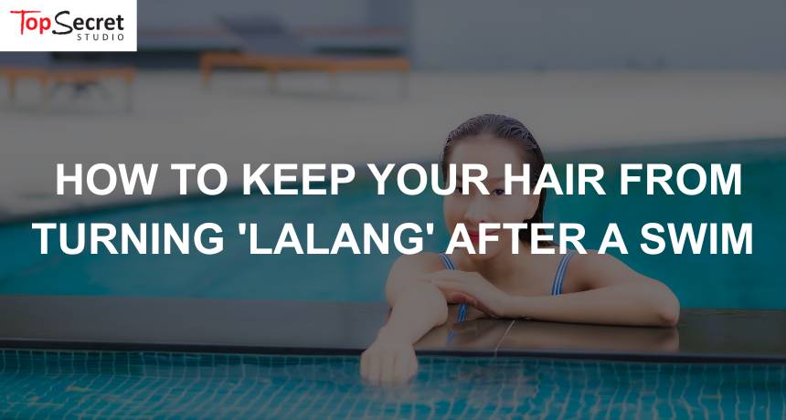 singaporean woman swimming in a pool with lalang hair