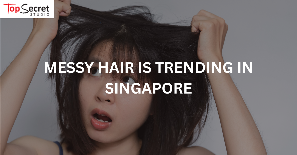 singapore woman with messy hair