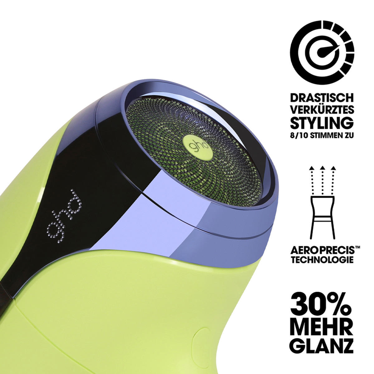 ghd | Helios™ Professional Hair Dryer - Cyber Lime (Limited Edition) 2