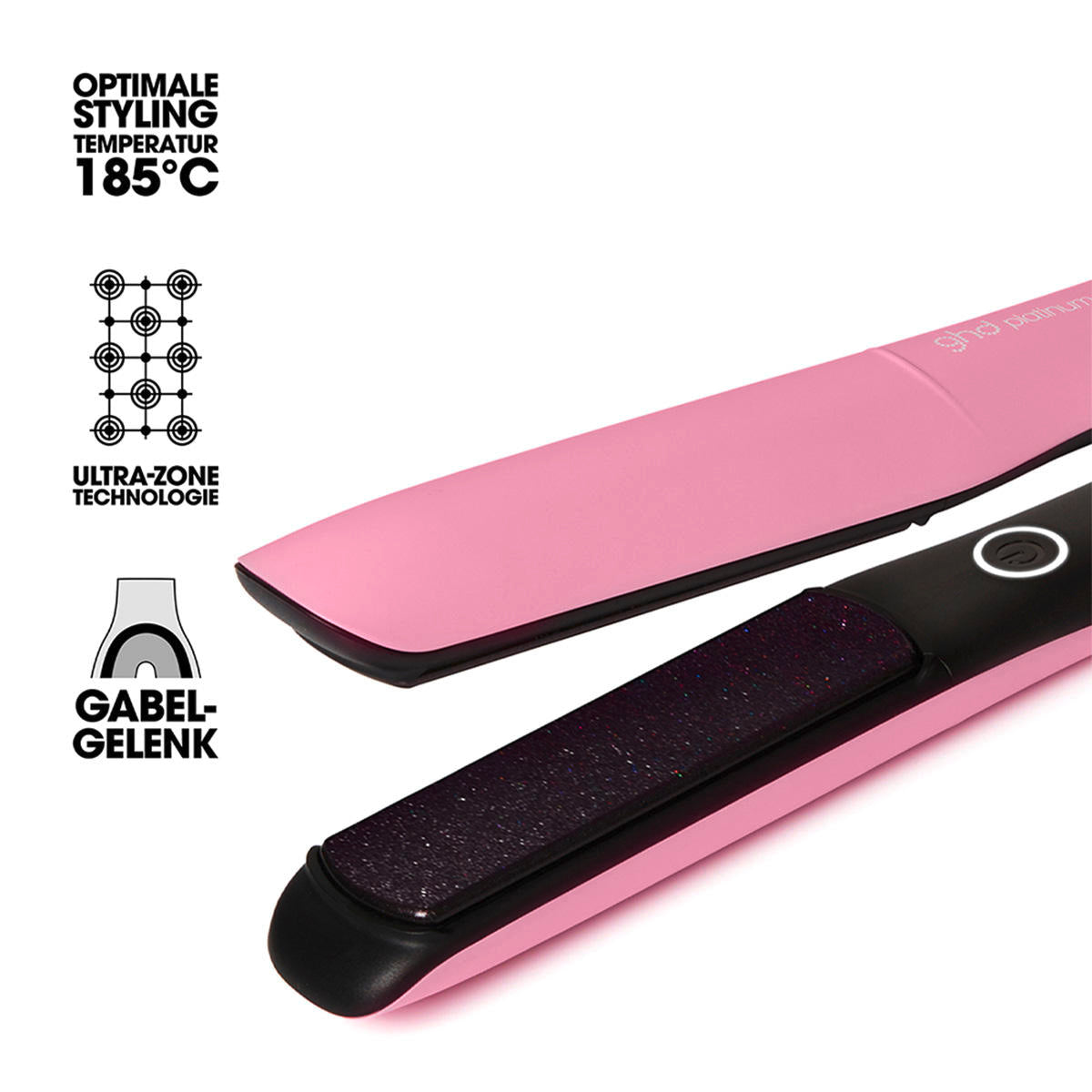 ghd | Platinum+ Hair Straightener - Fondant Pink (Limited Edition) 2