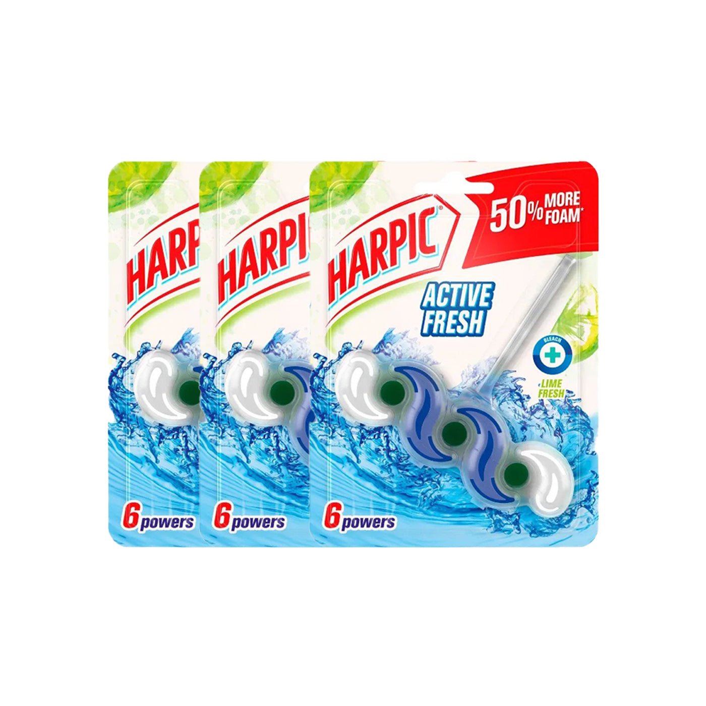 Harpic Active Fresh Toilet Block - Lime Fresh 3 in a bundle pack