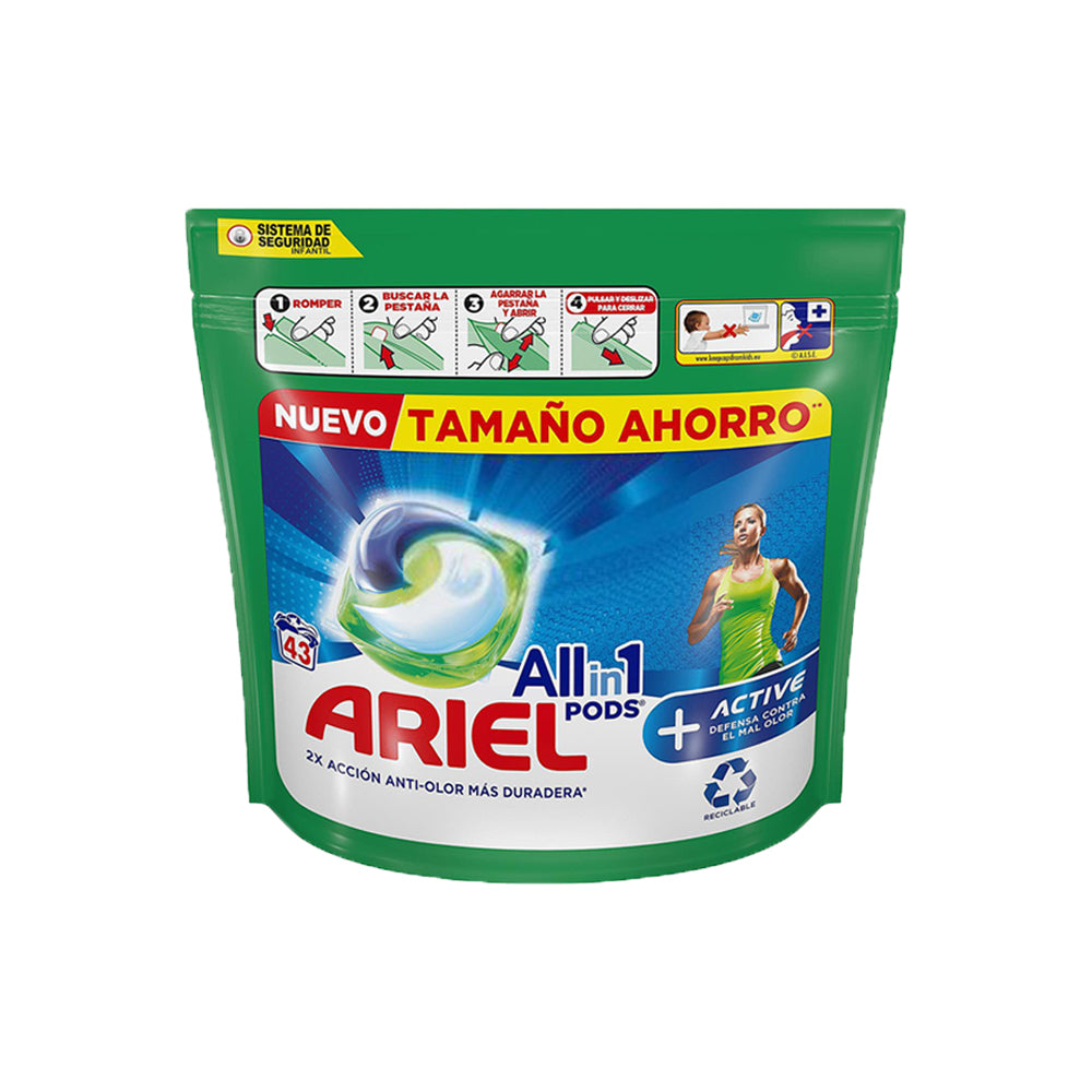 Ariel | All In One Washing Pods Laundry Detergent Capsule - Active