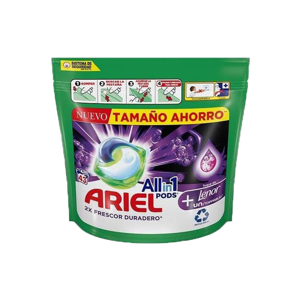 Ariel | All In One Washing Pods Laundry Detergent Capsule - Unstoppables