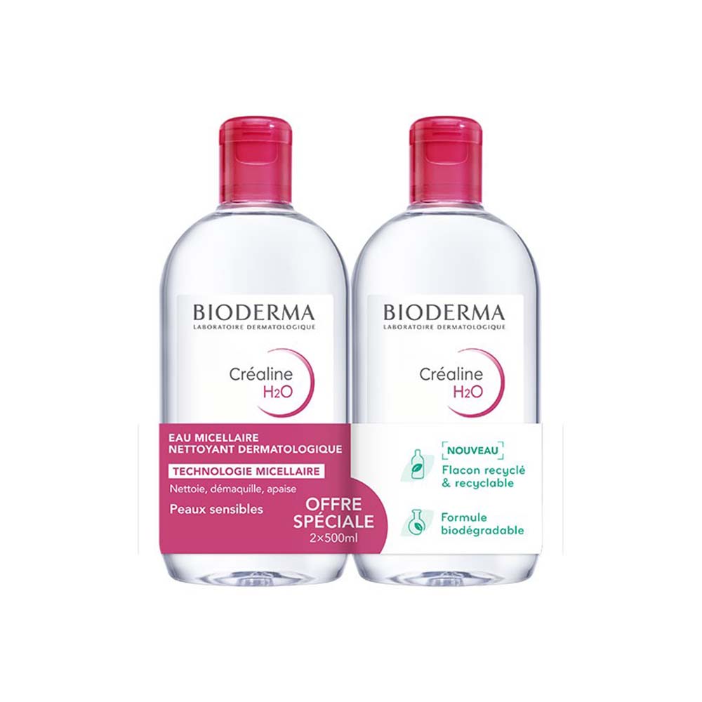 Crealine (Sensibio) H20 Makeup Removing Micellar Water - Twin Pack