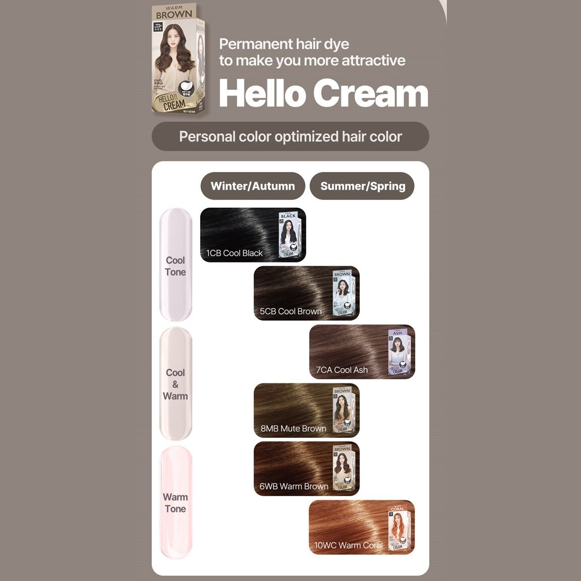 Hello Cream Hair Dye Colour (6 Colours)