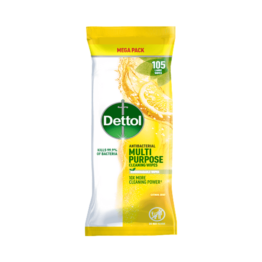 Antibacterial Multi Purpose Cleaning Wipes Citrus Zest