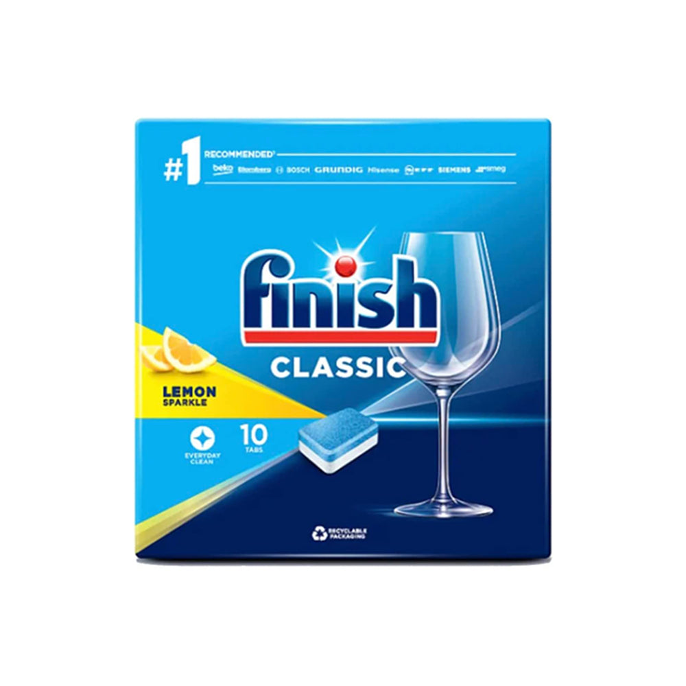 Finish® | Classic Dishwasher 10 Tablets | Lemon Sparkle