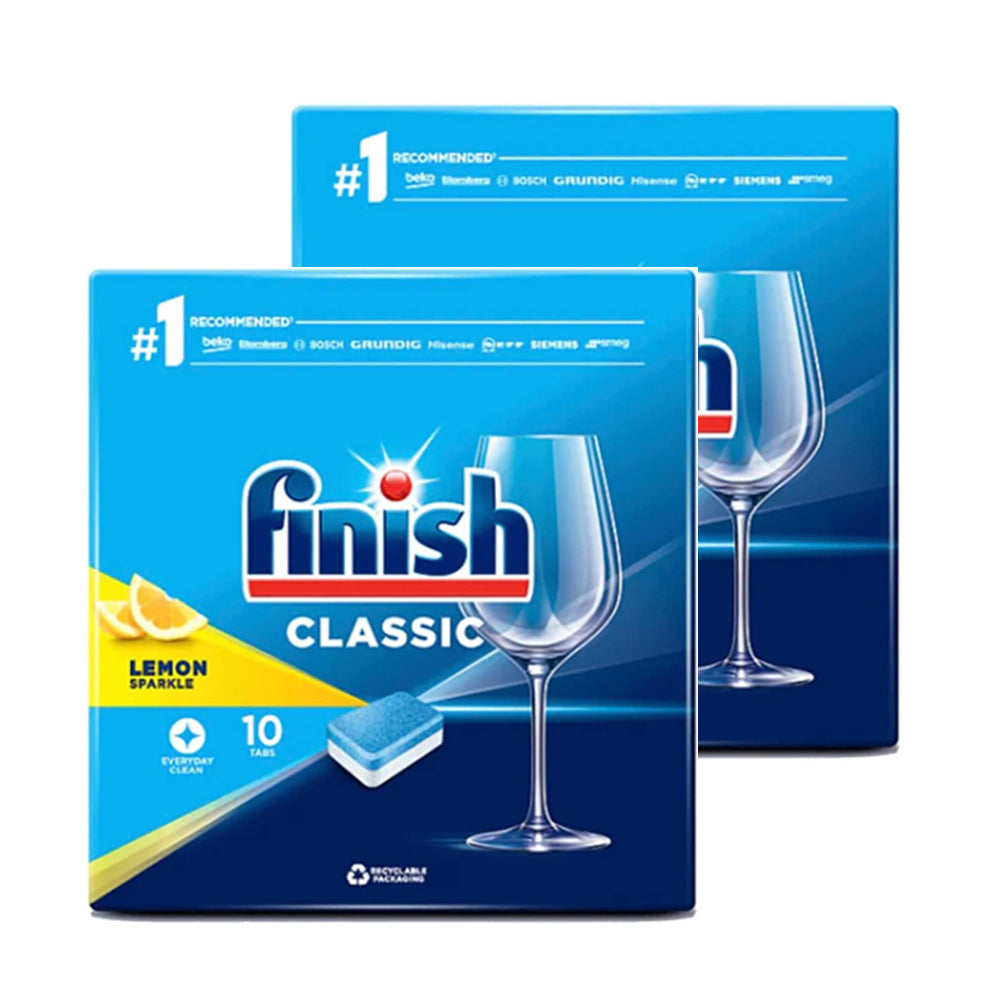 Finish® | Classic Dishwasher 10 Tablets | Lemon Sparkle x 2