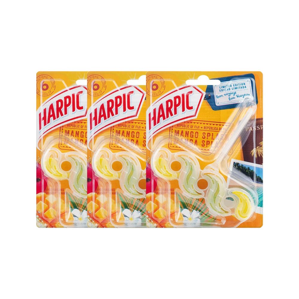 Harpic Active Fresh Toilet Block - Mango Splash 35g 3 in 1 Bundle Pack