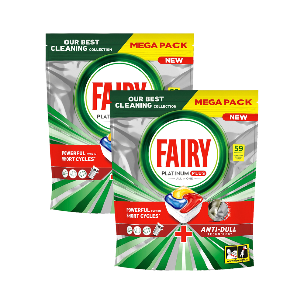 Platinum Plus All in One Dishwasher Capsules (Lemon)