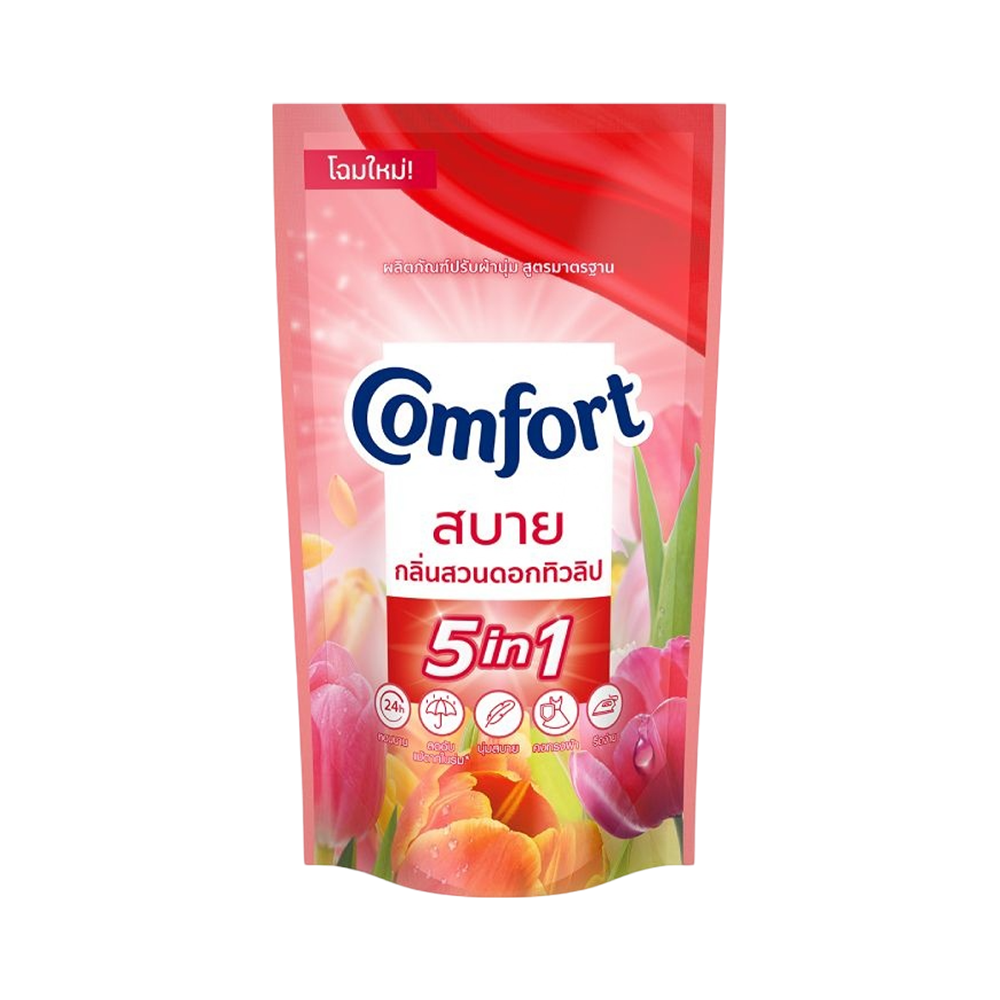 5 in 1 Fabric Softener 500ml (pouches) - Red (Tulip Garden)