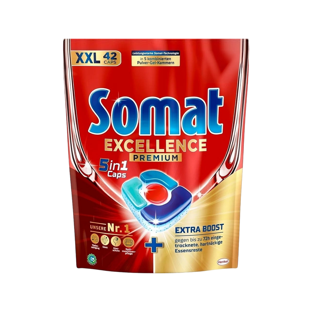 Excellence Premium 5-in-1 Caps Dishwasher Tablets