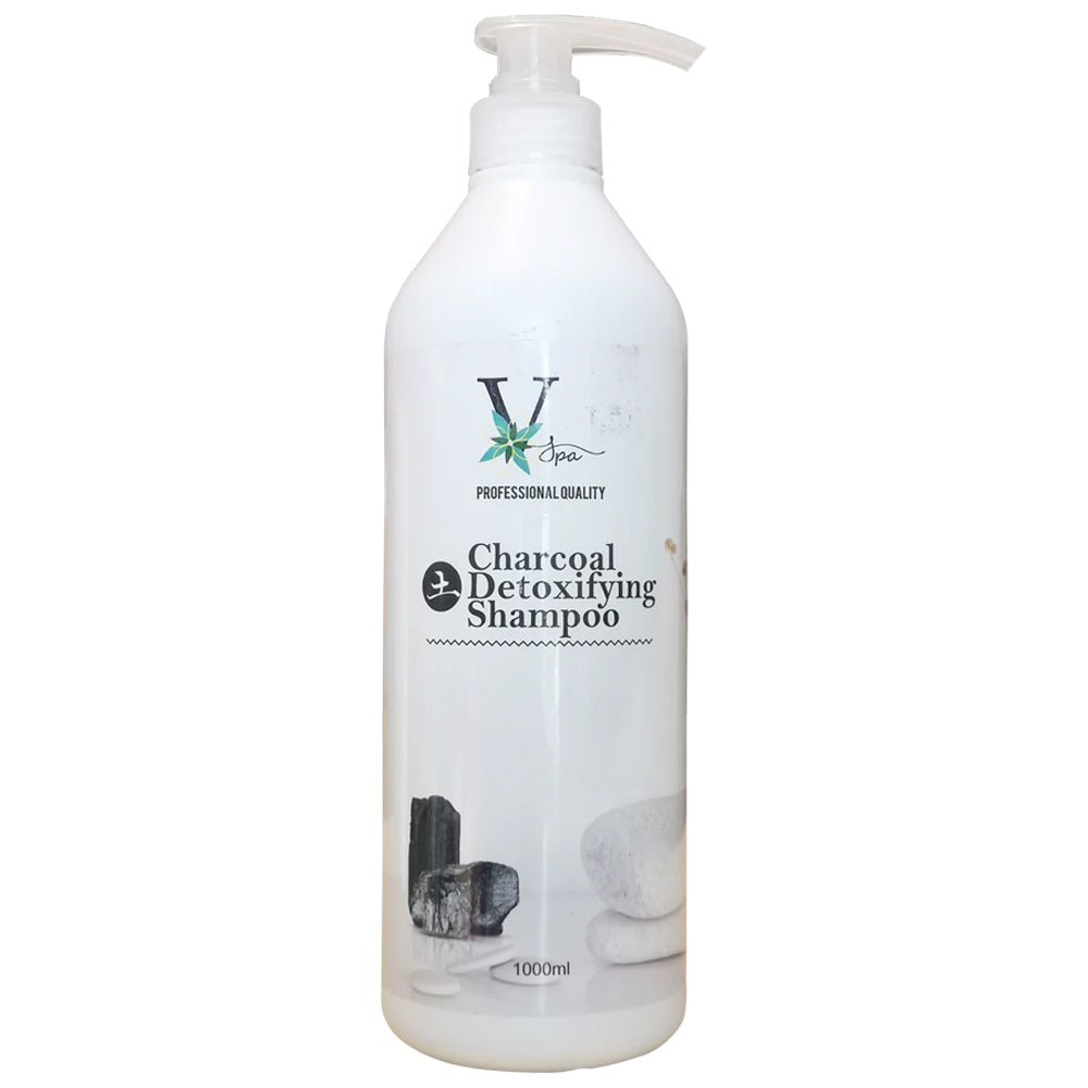 V Spa | Charcoal Detoxifying Shampoo | Deep Cleansing 1000ml