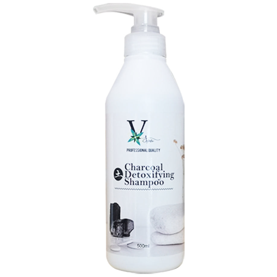 V Spa | Charcoal Detoxifying Shampoo | Deep Cleansing 500ml