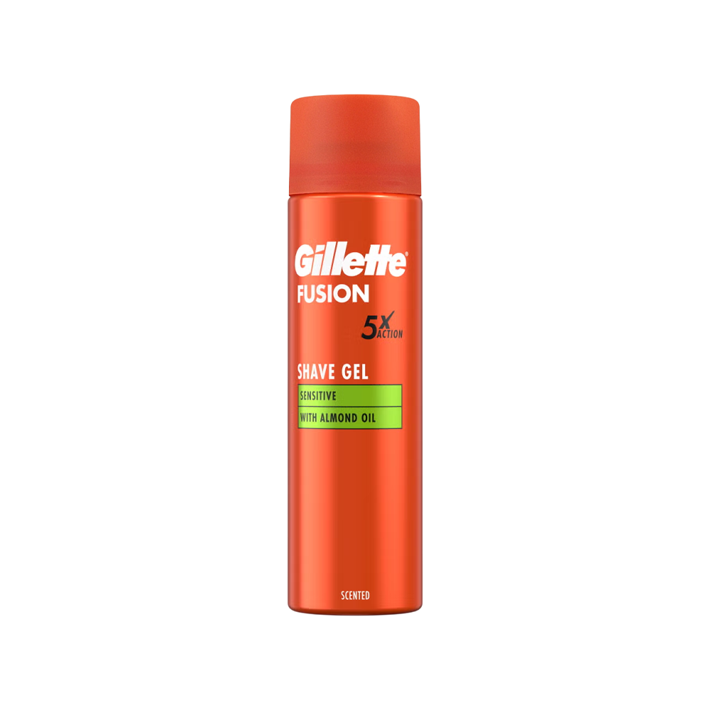 Fusion 5x Action Shave Gel - Sensitive with Almond Oil