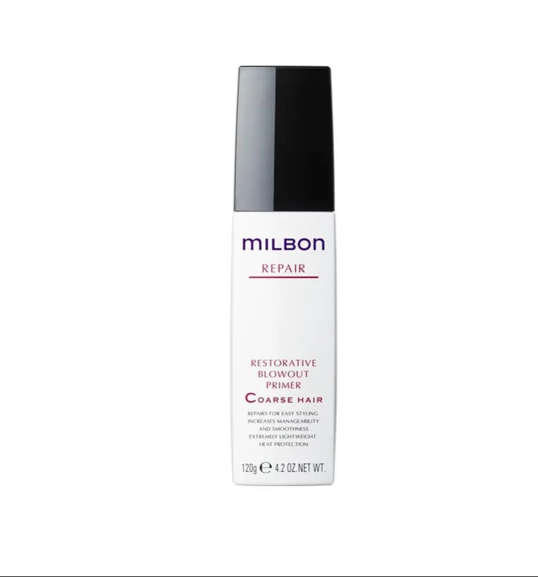 Milbon hair care product bottle on a white background
