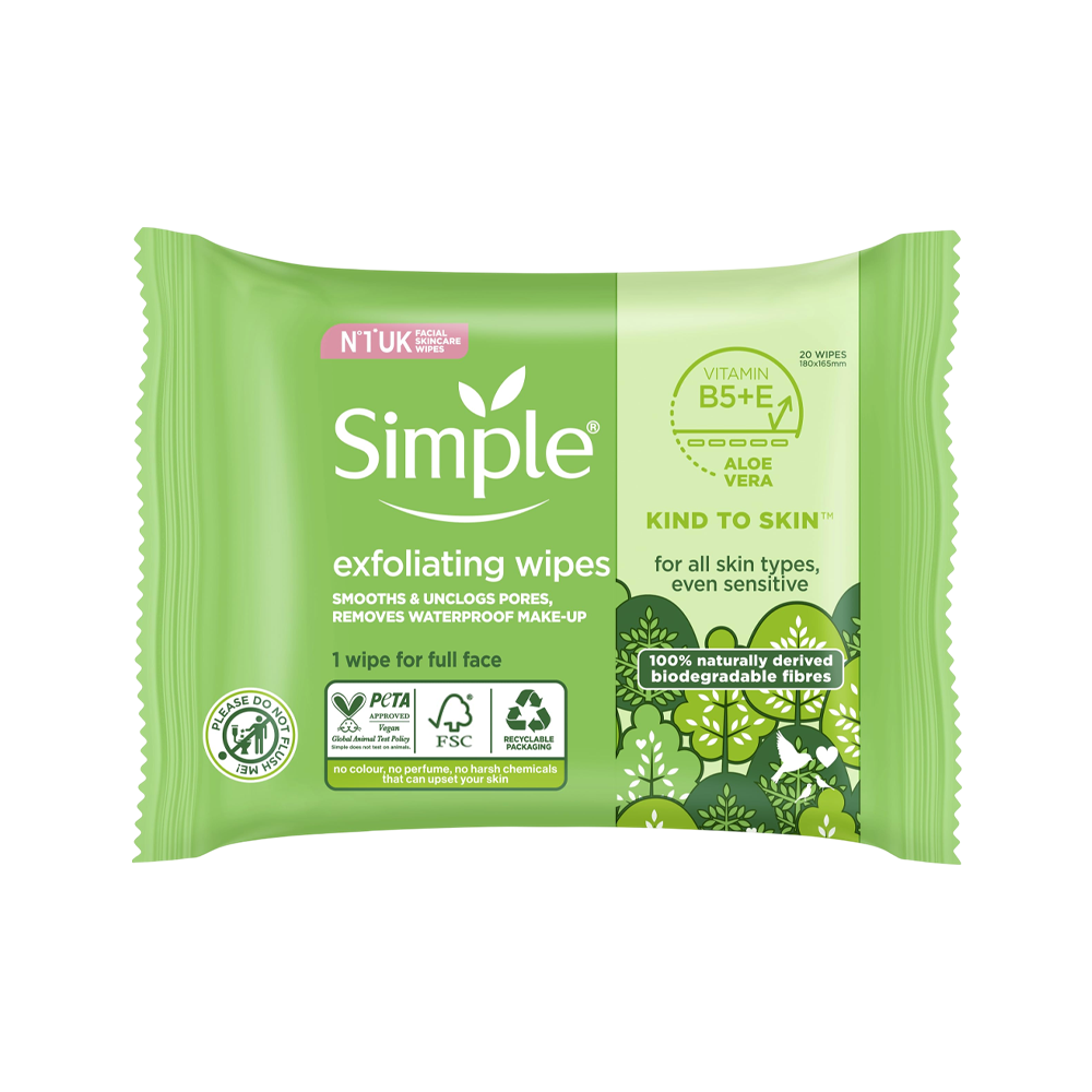 Exfoliating Cleansing Facial Wipes 25 Wipes